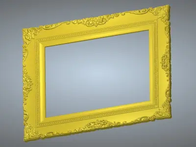 carved frame 3D model 3D model