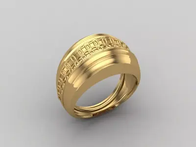 Women Ring Plain Ring Ready STL 3DM Models Womens Rings 3D print model 53