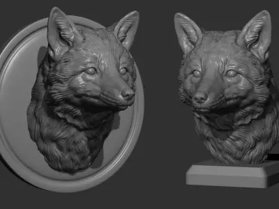 Fox head 3D print model buy
