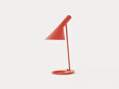AJ Table lamp - Rust red Low-poly 3D model