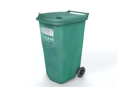 Used Trash Can Free 3D model