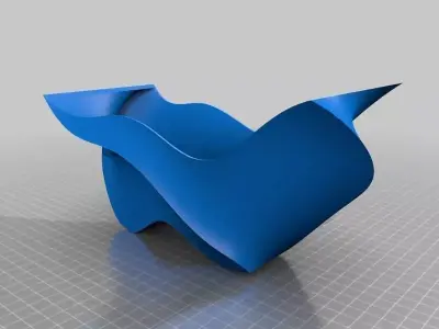 Waved Bowl 5 Free 3D print model