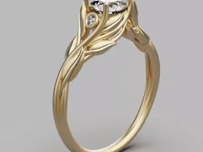 Lux ring silver gold sterling printable jewelry 3D model 3D print model buy