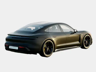 Porsche Taycan Turbo S 2020 Low-poly 3D model
