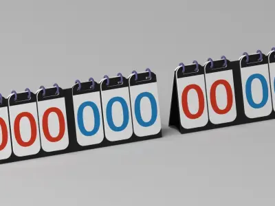 Sports Basketball Football Soccer Scoreboard Low-poly 3D model