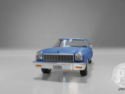 1975 Chevy Malibu Classic 4 door Low-poly 3D model