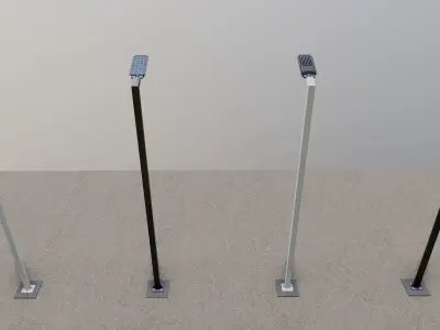 5 Meter Box Profile Lighting Pole 3D model