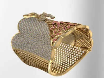 Diamond bangle 3D print model