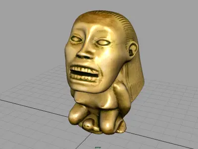 Indiana Jones Fertility Idol Statue Low-poly 3D model