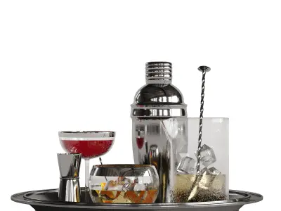 Cocktail decor set 1 3D model