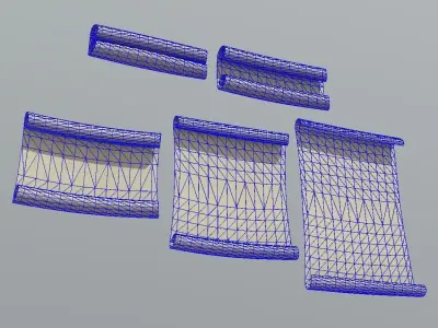 Paper Scroll Low-poly 3D model