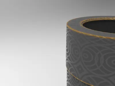 Puy Plant Pot Low-poly 3D model