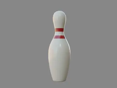 Bowling Pin Low-poly 3D model