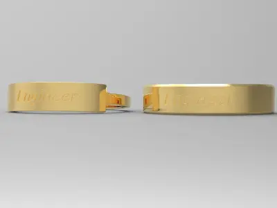 Engineer Couple Ring Gold 3D print model