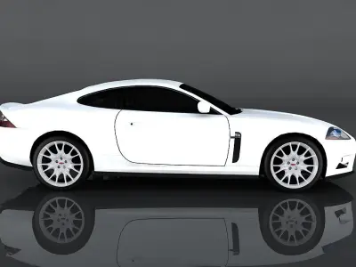 Jaguar XKR Low-poly 3D model