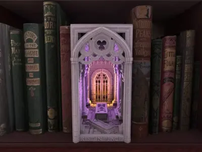 Crypt Booknook 3D print model