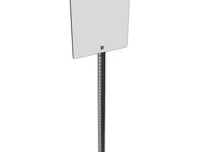 No Uturns Sign 3D model