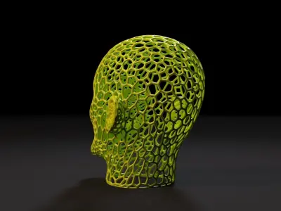 Zombie head 3D print model