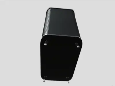 Bold and Beautiful The Sleek Black Bedside Table 3D model