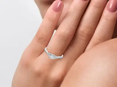 Engagement Diamond Ring 3D print model