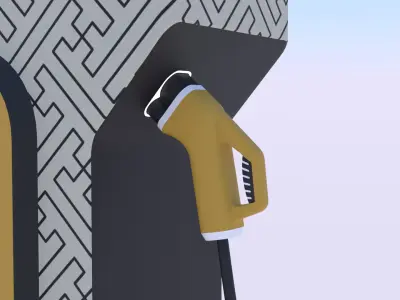 EV charger XVIII PBR 8K 3D model