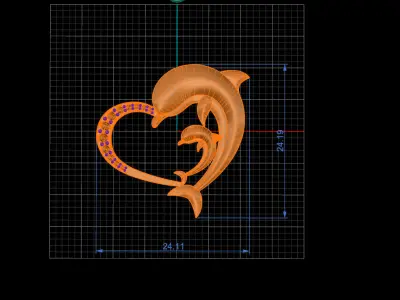dolphin pendant 3D model