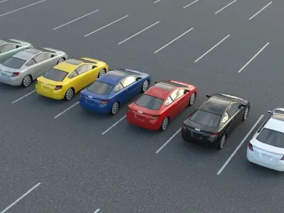 R3DP ASIAN CARS LOW-POLY PBR - Honda Civic Low-poly 3D model