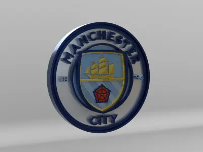 Manchester City Football Club Team Logo 3D model