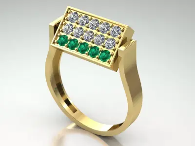 Double-sided ring Free 3D print model