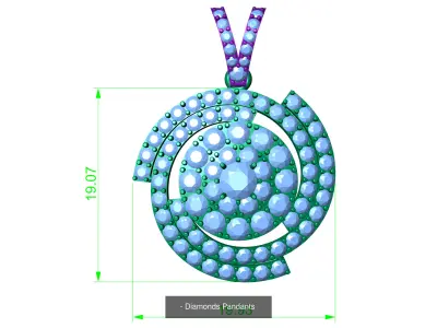 Jewelry Diamonds Pandants 12 file 3D Model Pack