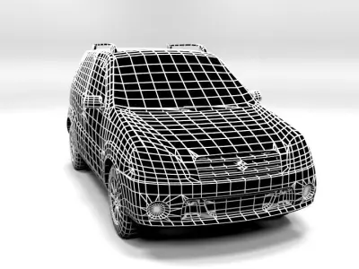 SUZUKI IGNIS 2001 3D LOWPOLY  Low-poly 3D model