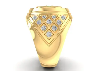 Luxury Star Compass Men Ring 3D Model 934 3D print model