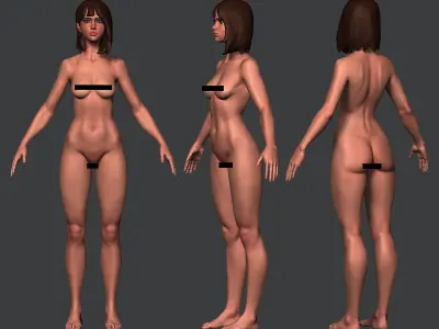Girl base mesh 3D model