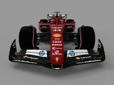 F1 Ferrari SF-25 Low-poly 3D model
