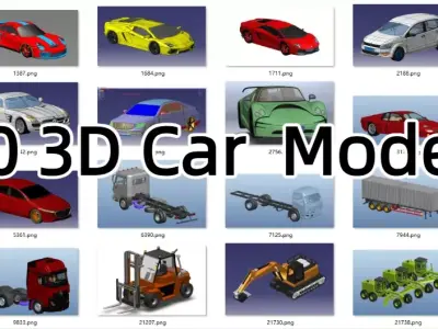 150 Sets Automotive 3D Model Collection 3D model