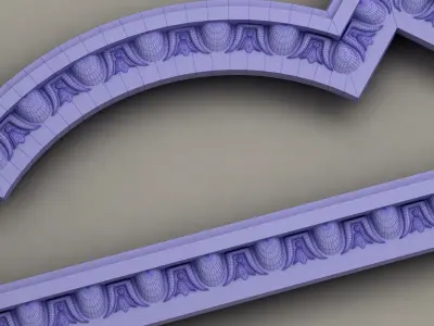 Molding with corner elements Harmony M125 3D model