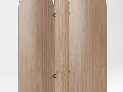 Wood Veneer Screen By Zeitraum 3D model