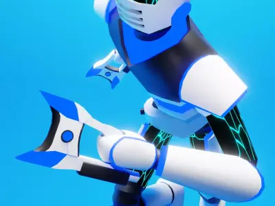 Low Poly Robot Free low-poly 3D model