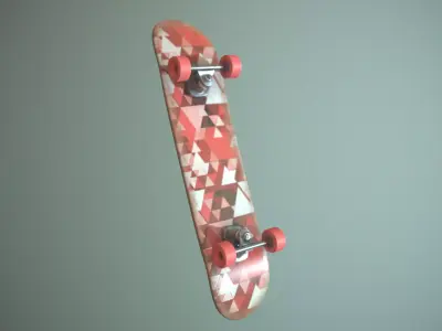 Skateboard hanging in air 3D model