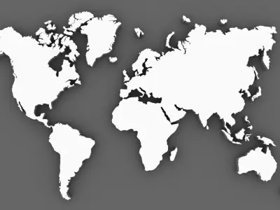 World Map 3D model