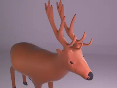 Deer model Low-poly 3D model purchase