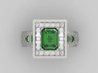 luxury diamond ring jr00093 3D print model