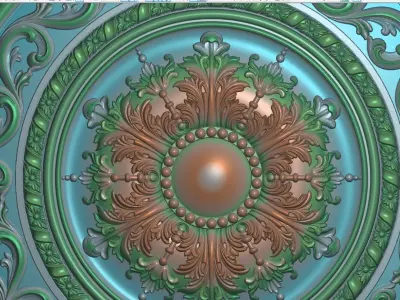 3d classic ceiling tray 3D print model