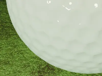 Golf Ball and Terrain 3D Model 3D model