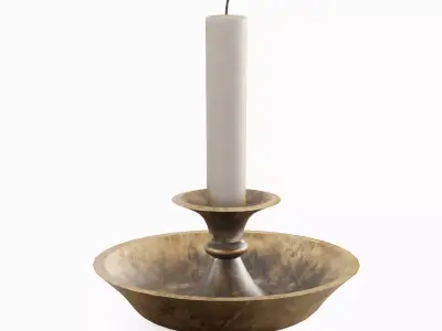 Candle Holder Set Low-poly 3D model
