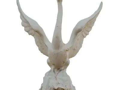 Sculpture for the Park Swan Spread Wings 3D model