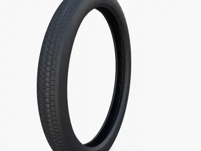 Moped tire low poly 3D model
