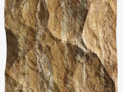 477-RockPanel piece of rock 3D model