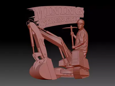 Excavator 3D print model
