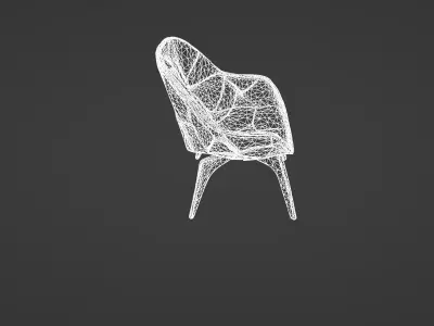 Geometric Designer Chair Modern Luxury Seating   3D model